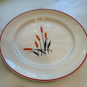 Set of 2 Sears and Roebuck Cattail Dessert/salad  Plates